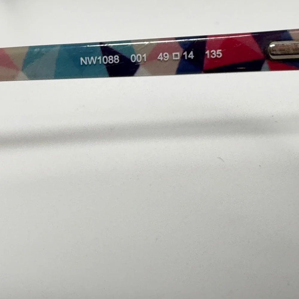Nine West NW1088 001 Black Silver Eyeglasses Frames‎ 49-14-135 Geometric 22138